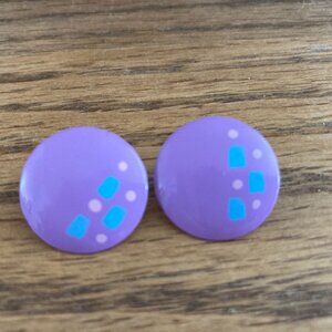 Vintage lavender pierced earrings